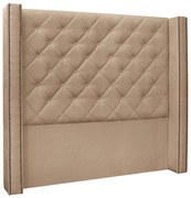 Cabeceira Vicenza Para Cama Box Casal 140 cm Suede - D'Rossi - Bege