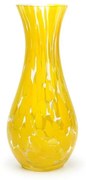 Vaso 83 Cacos Amarelo Murano Cristais Cadoro