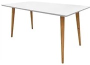 Mesa De Jantar Retangular 160cm 6 Lugares Veneza C14 Branco - Mpozenat