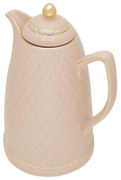 Garrafa Térmica Porcelana Renda Rosa 28cm 900ml 35492 Wolff