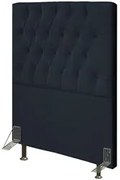 Cabeceira Cama Box Solteiro 90cm Diamante Veludo J02 Preto - Mpozenato