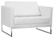 Poltrona Decorativa Julia 106cm PU Sintético Branco G15 - Gran Belo