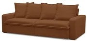 Sofá Retrátil Reclinável 3 Lugares 195cm Roma F05 Veludo Terracota - M