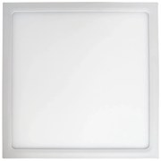 Luminária De Sobrepor Quadrado 24W 6500K Led Bivolt 30X30X4Cm Plafon |... (Branco)