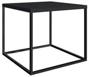 Mesa Lateral Estilo Industrial Cube Preto Texturizado/Preto - Artesano