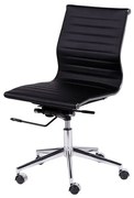 Cadeira Eames sem Braco Preta Base Cromada - 24728 Sun House