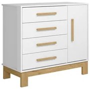Cômoda Com Sapateira Infantil Q Encanto Slim Branco - Qmovi