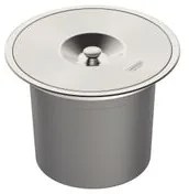 Lixeira de Embutir Tramontina Clean Round em Aço Inox com Balde Plástico 8 L