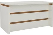 Mesa de Escritorio Viena 1,35 MT cor Off White com Freijo - 50858 Sun House