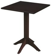 Mesa de Madeira Tramontina London Coluna Central Quadrada em Tauarí Tabaco 4 Lugares 60 cm