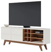 Rack para Sala Bancada de TV 70 Pol. 180cm Norena C05 Off White Matte/