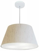 Lustre Pendente Cone Md-4249 Cúpula em Tecido 30/50x35cm Linho Bege - Bivolt