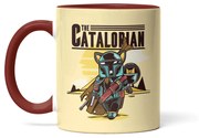 Caneca The Catalorian Mandalorian Bege com Alça Marrom