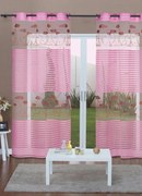 Cortina Jacquard Rosa 270x200 cm