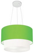 Pendente Cilíndrico Verde Limão e Branco MJ-4158 Para Mesa de Jantar e Estar