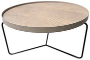 Mesa Centro Kevin Croco Fendi Base Preta 77 cm - 60025 Sun House