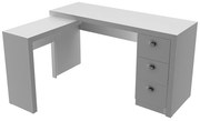 Mesa para Escritório Home Office ME4101 MDP Branco G69 - Gran Belo