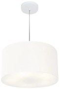 Lustre Pendente Cilíndrico Vivare Md-4019 Cúpula em Tecido 40x21cm - Bivolt