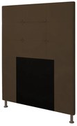 Cabeceira Safira Para Cama Box Solteiro 90 cm Suede - D'Rossi - Marrom