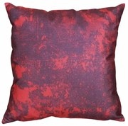 Capa de Almofada Ritz em Suede Tons Vermelho Marmorizado - Falso Liso - 45x45cm