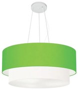 Pendente Cilíndrico Verde e Branco MJ-4371 Para Mesa de Jantar