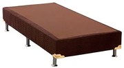 Base de Cama Box Camurca Marrom Solteiro 88 cm (LARG) Baixa - 42904 Sun House