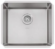 Cuba de Embutir Quadrum 45 U Undermount Tramontina 45 x 40 x 20 cm em Aço Inox Scotch Brite com Válvula