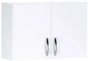 Armário Aéreo 2 Portas 80 cm Branco - AJL Móveis