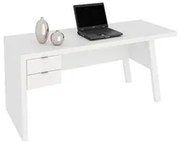 Mesa para Escritório com 02 Gavetas ME4122 Branco - Tecno Mobili