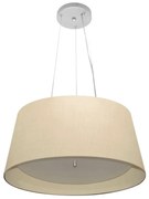 Pendente Cone Bege e Bege MJ-4144 Para Mesa de Jantar e Sala