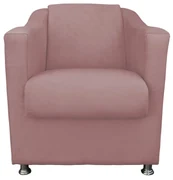 Poltrona Decorativa Cecilia Suede Crepe