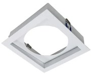 Plafon Embutir Aluminio Branco 15x15cm Flat