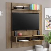 Painel para TV até 50 Polegadas Madesa Arizona 1 Prateleira 2 Nichos Rustic Cor:Rustic