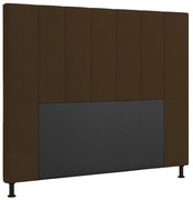 Cabeceira Malibu Para Cama Box Casal 140 cm Suede - D'Rossi - Marrom