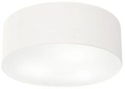 Plafon Cilíndrico Md-3014 Cúpula em Tecido 50x15cm Branco - Bivolt