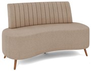 Sofá 2 Lugares Living 160cm Pé Palito Maraú Bouclê Creme K01 - D'Rossi