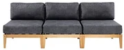 Sofa 03 Lugares Sem Braco Cannes Preto Mel - 72404 Sun House