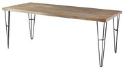 Mesa Jantar Bronx Retangular Live Edge Driftwood Base Grafite 140cm - 64950 Sun House