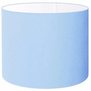 Cúpula em tecido cilíndrica abajur luminária cp-4099 40x25cm azul bebê