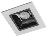 Plafon Led De Embutir Quadrado 3W 34 2700K Picco - PRETO / BRANCO