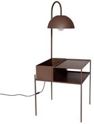 Mesa de Cabeceira Wire Com Luminária Aço Marrom - 74657 Sun House