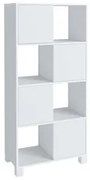 Estante Home Office 4 Portas 4 Nichos Mobile Wally Branco - Artany