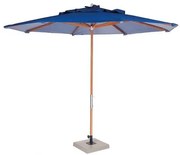 Ombrelone Leblon Azul Marinho em Madeira 2,90 MT (LARG) Base 49x49 cm Central com Tecido Bagun - 44283 Sun House