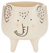 Cachepot Vaso Decorativo de Cerâmica Elefante Charmoso