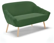 Namoradeira 02 Lugares Giovana Suede Pés Palito Natural - D'Rossi - Verde
