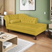 Recamier Diana 140cm Lado Direito Suede Amarelo - ADJ Decor