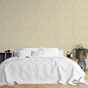 Papel de Parede Zara Grey Cinza Gold 0.52m x 3.00m