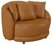 Poltrona Decorativa para Sala 122cm Pés Madeira Kaly M22 Sintético Car