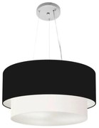 Pendente Cilíndrico Preto e Branco MJ-4061 Para Mesa de Jantar e Estar