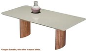 Mesa Jantar Disi Corda Acetinado com Nogueira 2,40 MT - 49796 Sun House